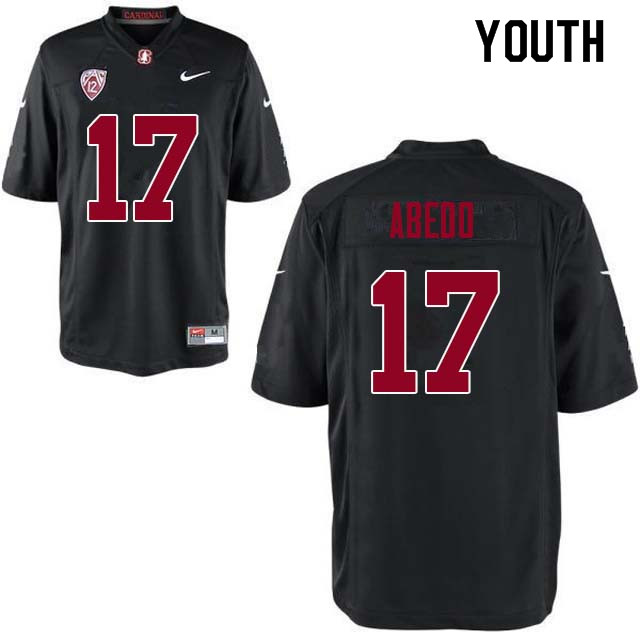 Youth Stanford Cardinal #17 Paulson Abedo College Football Jerseys Sale-Black - Click Image to Close